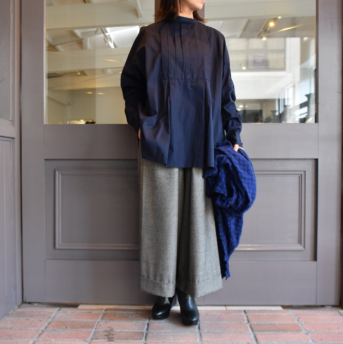 TOUJOURS(トゥジュー) Back Button Tucked bosom Long Shirt #MM35AS04(8)