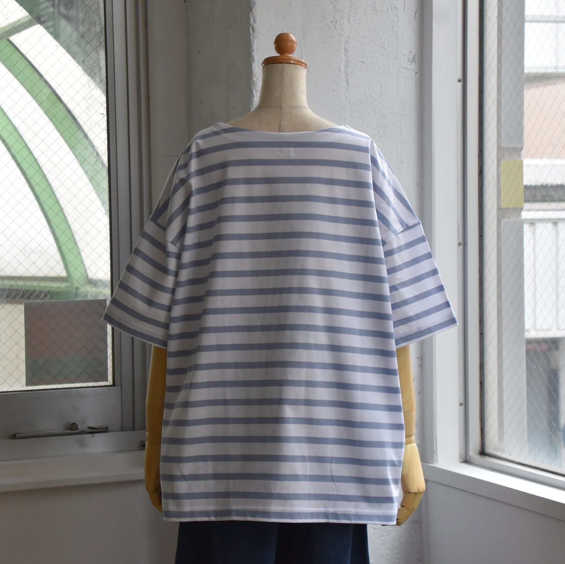 chimala(チマラ) UNISEX BASQUE BORDER BIG TEE【2色展開】 #CS39-K12(8)