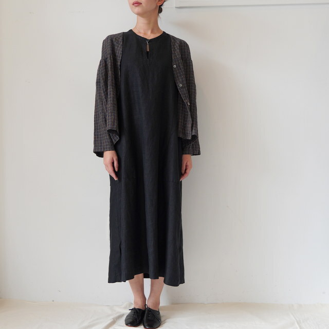 SARAH(サラ) FARMER'S MINI CHECK LINEN BLOUSE #C52979(8)