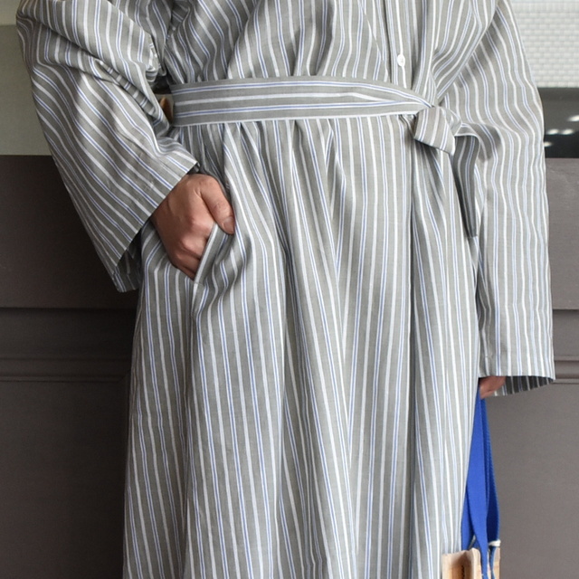 【40%off sale】 CristaSeya(クリスタセヤ)/ STRIPED MAXI SHIRT DRESS(9)