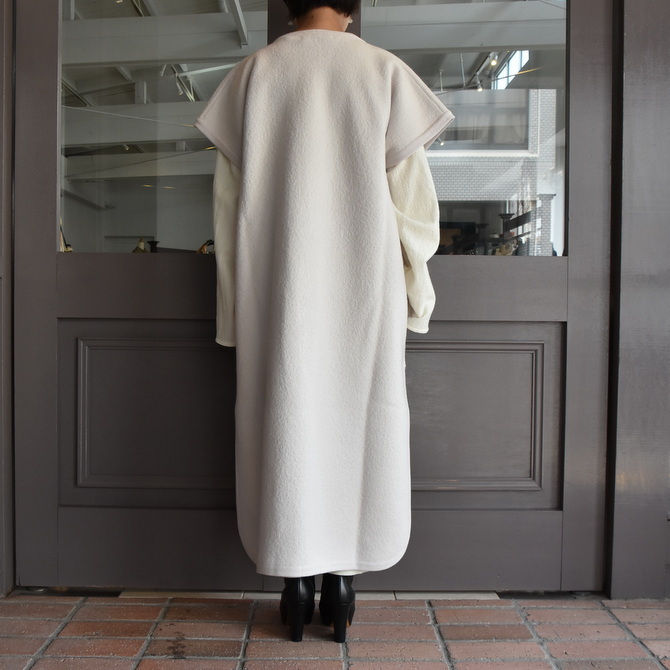 CristaSeya(クリスタセヤ)/FELTED WOOL CAFTAN -WHITE- #13S-B(9)