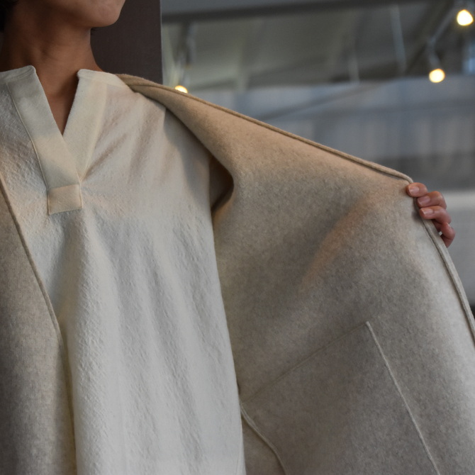 TENNE HANDCRAFTED MODERN(テン ハンドクラフテッドモダン) NO COLLAR KNIT JACKET (2色展開)#003JK(9)
