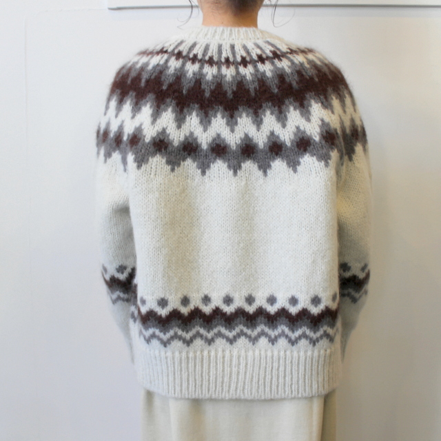 BATONER(バトナー)【20AW】women MOHAIR NORDIC CREW CARDIGAN(2色展開)_BN-20FL-056【K】(9)