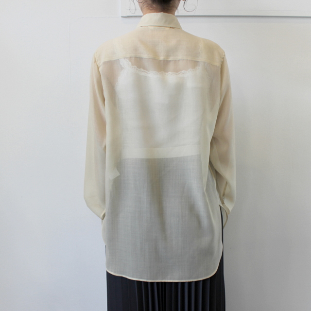 AURALEE(オーラリー)【21SS】WOOL RECYCLE POLYESTER SHEER CLOTH SHIRT(2色展開)_A21SS01RM【K】(9)
