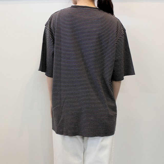 LENO&Co.(リノアンドコー) 【21SS】HALF SLEEVE BORDER T-SHIRT(2色展開)_H2101CS003【K】(9)