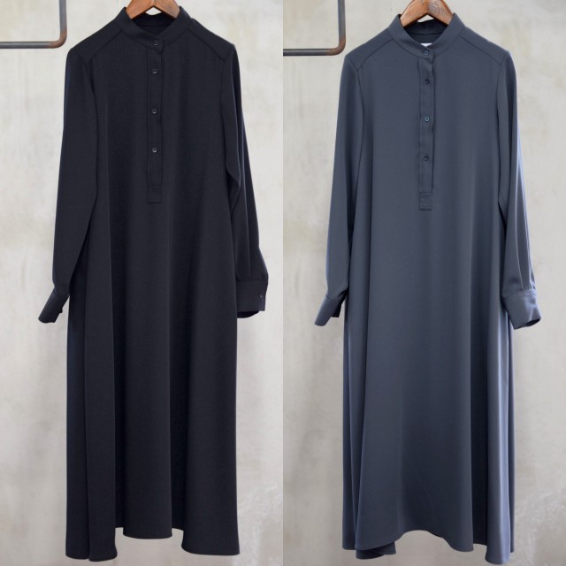 Graphpaper(グラフペーパー)【21AW】Satin Band Collar Dress(4色展開)_GL213-60125B【K】(9)
