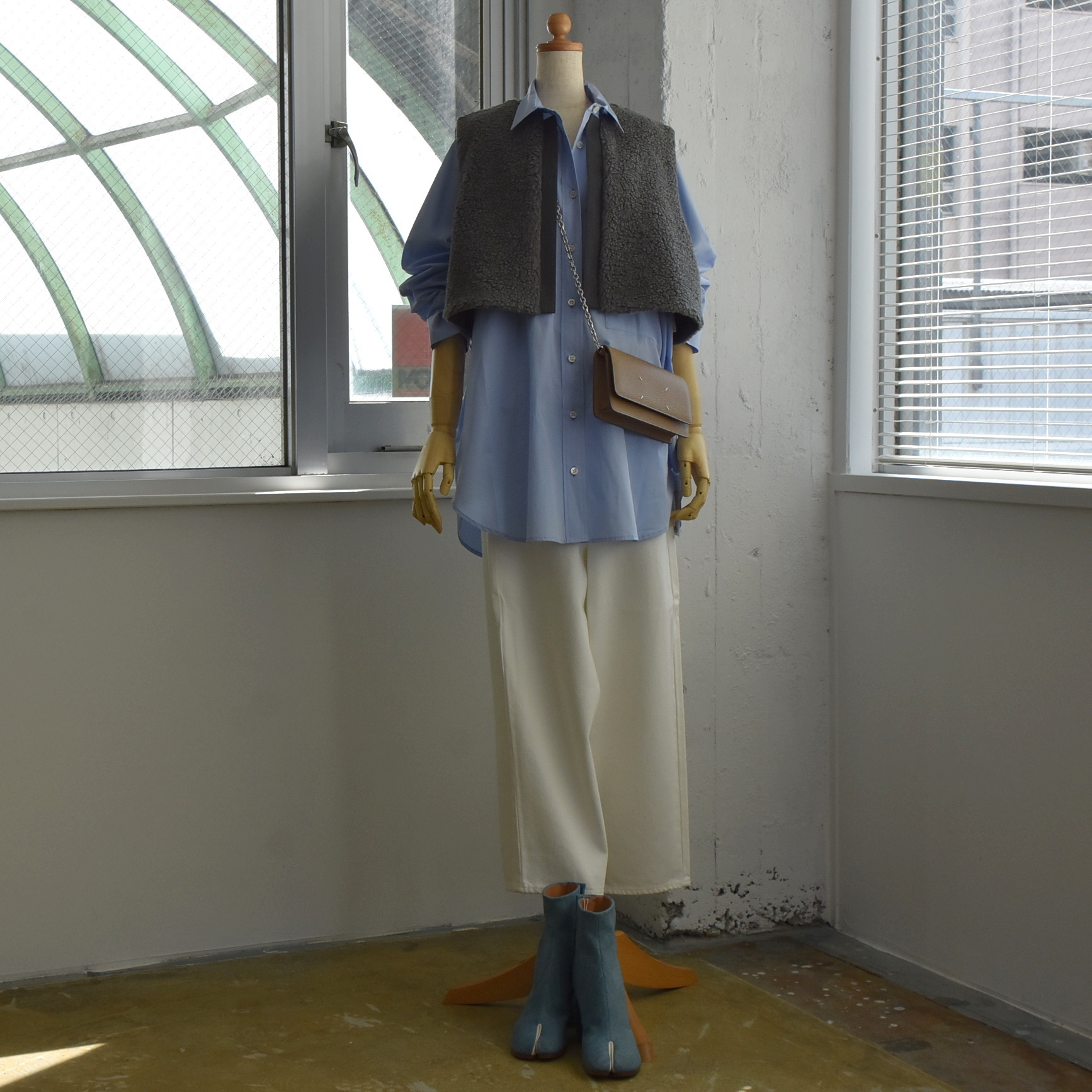 SACRA (ƒTƒNƒ‰) / VINTAGE WHITE DENIM PANTS #123522111-AA(9)