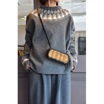 TENNE HANDCRAFTED MODERN(e nhNtebh_) WEAVE AND ARANKNIT PULLOVER