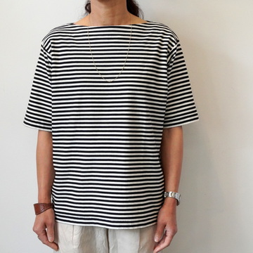 YAECA(ヤエカ) ボートネックTシャツストライプ #83026