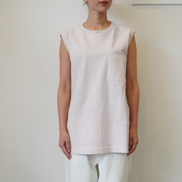 TOUJOURS(gDW[) SLEEVELESS BIG POCKET T-SHIRT #LM42XC12