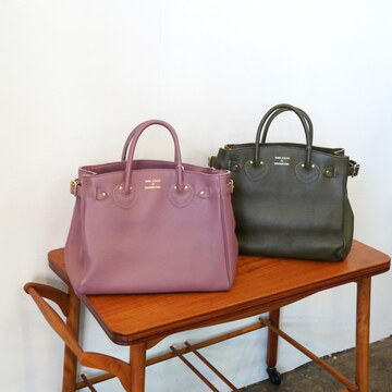 YOUNG&OLSEN(OAhI[Z) EMBOSSED LEATHER BELTED TOTE S#YO2503-GD011