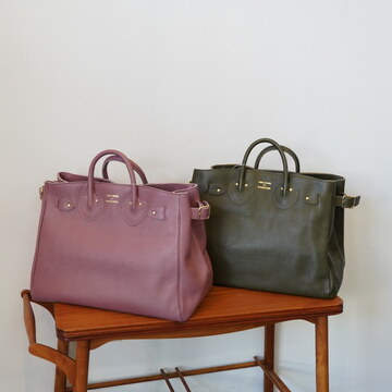 YOUNG&OLSEN(OAhI[Z) EMBOSSED LEATHER BELTED TOTE M#YO2503-GD012