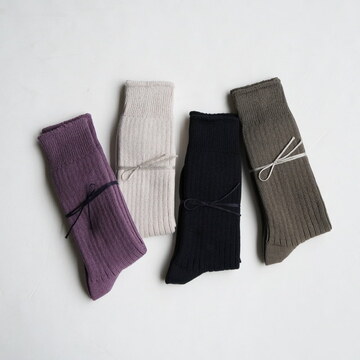 TOUJOURS(gDW[) FINE COTTON RIB SOCKS #UM43XA01