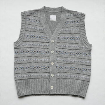 TOUJOURS(gDW[) / FAIR ISLE CARDIGAN VEST #VM43XK05