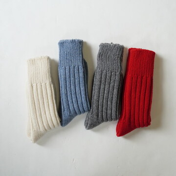 eleven 2nd (CuZJh) Washable Soft Wool Chunky Rib Socks #E2A-0054
