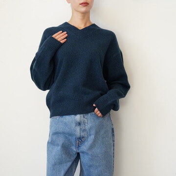 YLÉVE(C[) WOOL/CASH VNECK #168-5260086