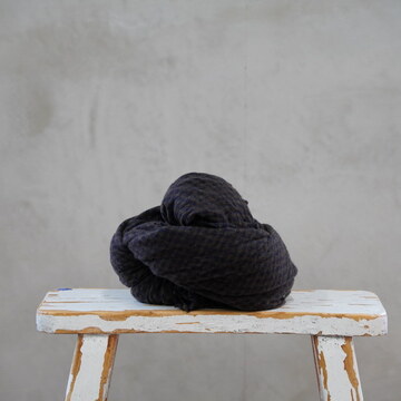 DANIELA GREGIS(_jG OWX) scialle shawl lavato(BLUE TURTLE 0.5CM CHECK)#SCI1WK63117