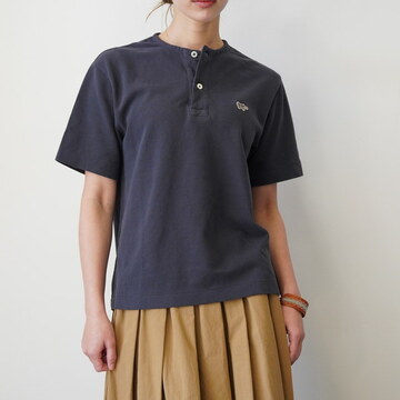 Scye(�T�C) COTTON PIQUE HENLEY NECK SHIRT #5226-21703