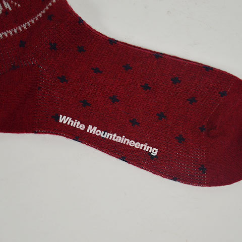 y30% off salezWhite Mountaineering(zCg}EejAO) Reindeer Pattern Middle Socks(10)