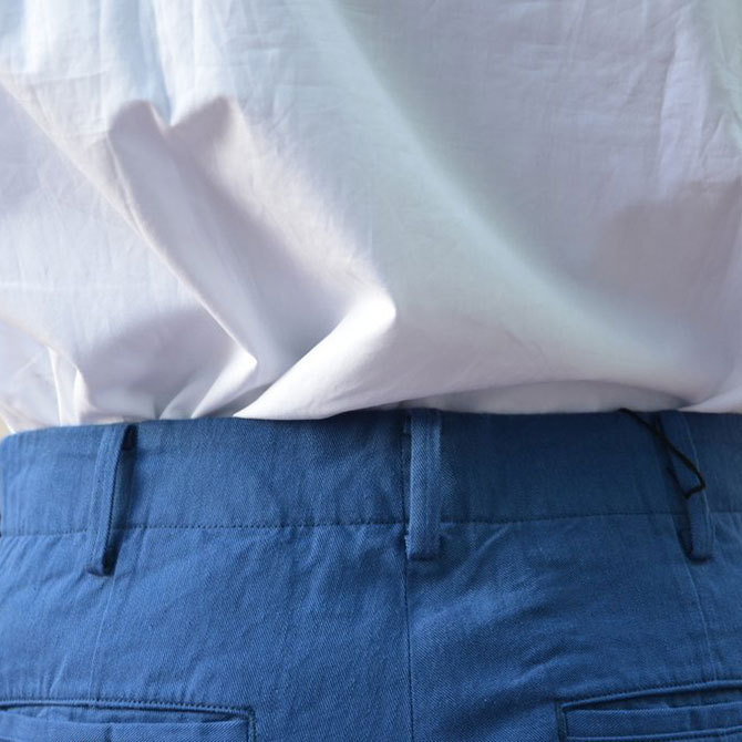 semoh(Z[) cotton chino taipered pants -blue-(10)