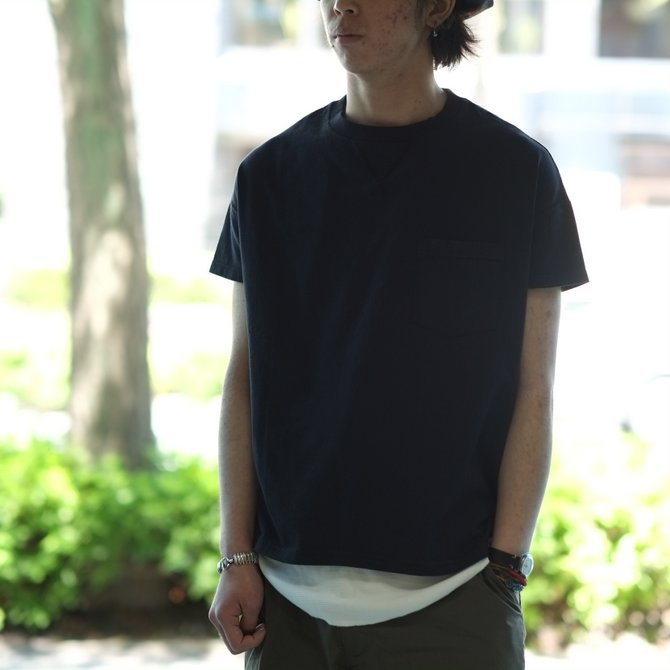 Cal Cru(JN[) C/N S/S RELAXED FIT(MADE IN USA)  -BLACK-ySz(10)