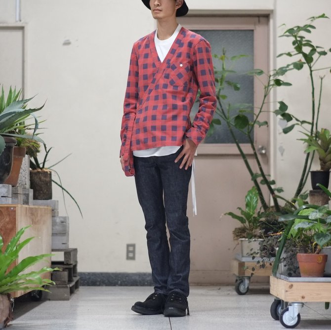 【50% OFF SALE】TAKAHIRO MIYASHITA The SoloIst.(タカヒロミヤシタ ザ ソロイスト) tangled up shirt -RED/NAVY- #ss0003bss17(10)