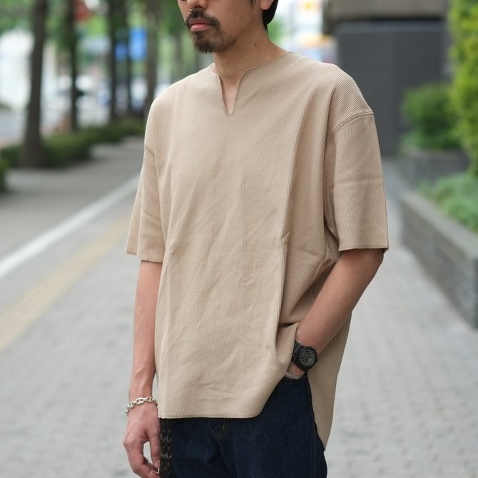 blurhms(u[X) / Rough&Smooth Thermal Loose Fit Over Neck  -Beige-  BHS-RKSS17018(10)