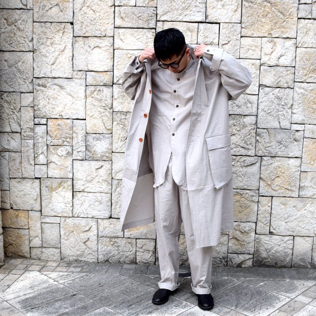 FRANK LEDER WASHED THIN COTTON COAT - ステンカラーコート