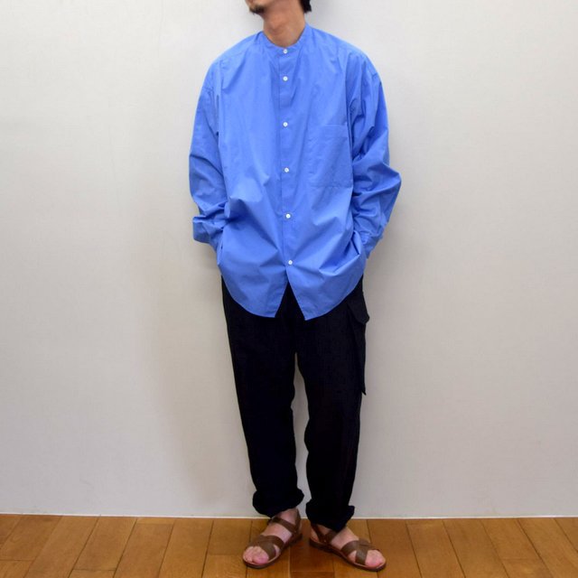 Graphpaper (グラフペーパー)/ BROAD OVERSIZED L/S BAND COLLAR SHIRT