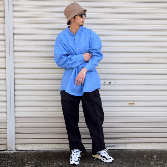 Graphpaper (グラフペーパー)/ BROAD OVERSIZED L/S BAND COLLAR SHIRT -3Color- #GM213-50111B(10)