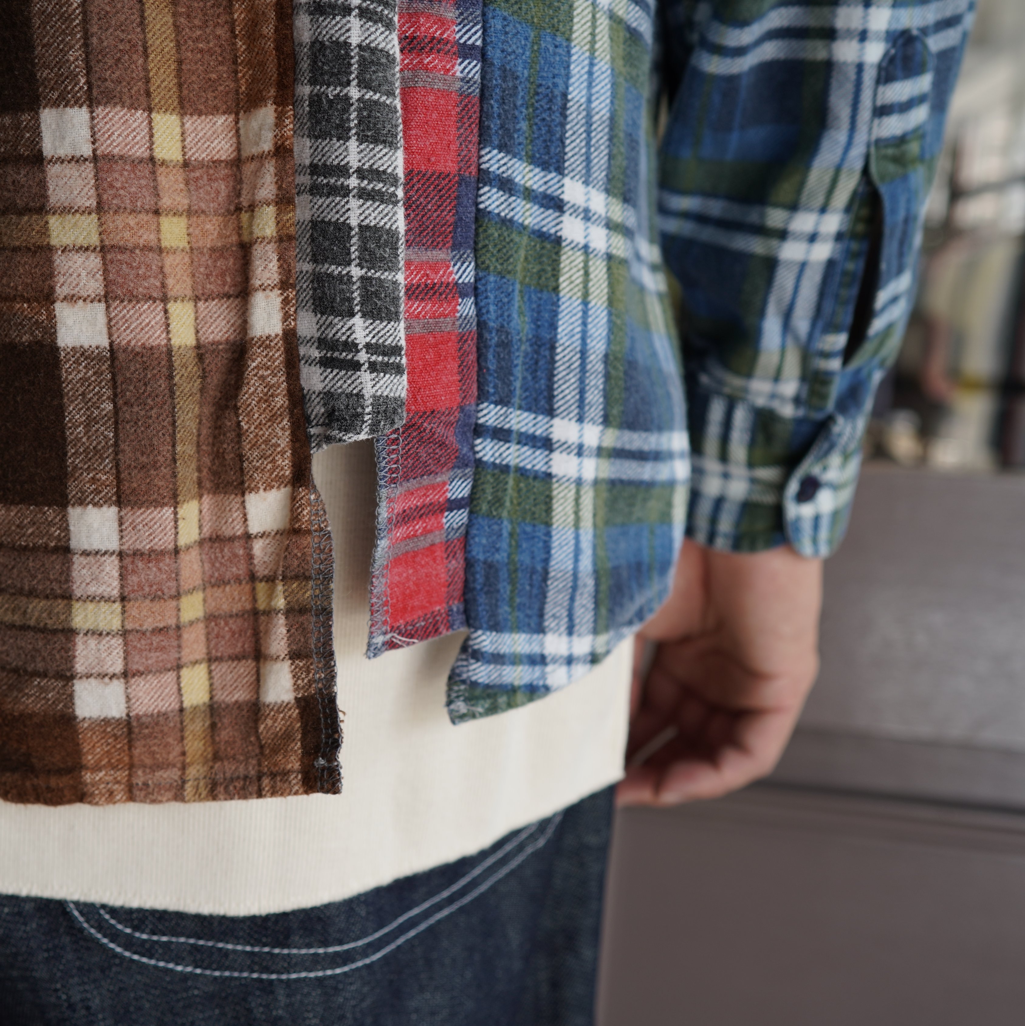 【40% off sale】 Rebuild by Needles(リビルドバイニードルス)/ flannel check shirts -ASSORT(A)- #JO286(10)