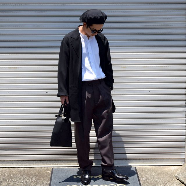 NICENESS(ナイスネス)/ ''TREVOR'' WOOL STRECH OVER JACKET -BLACK 