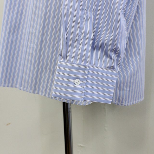CAMIEL FORTGENS(J~G tH[gQX)/ big shirt raw, cotton, stripe. -blue stripe- #CF.12.04.03(10)
