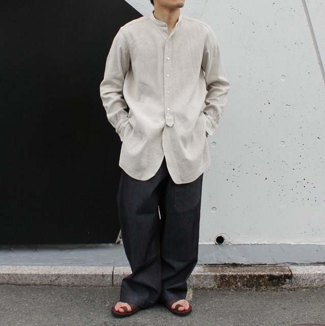 SUS-SOUS (シュス)/ OFFICERS SHIRTS -SILVER GRAY- #07-SS01112(10)