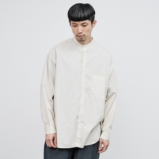 Graphpaper (グラフペーパー)/ BROAD OVERSIZED L/S BAND COLLAR SHIRT -6Color- #GM223-50062B(10)