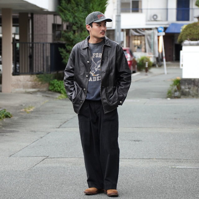 BOWWOW(oEE)/BRAIDED LEATHER COVERALL -BLACK- #BW252-BLC(10)