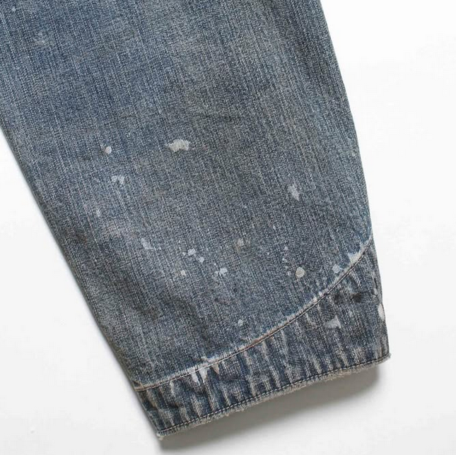 BOWWOW(oEE)/PAINT-STAINED ENGINEER'S COVERALL -AGED INDIGO- #BW252-PSEC(10)