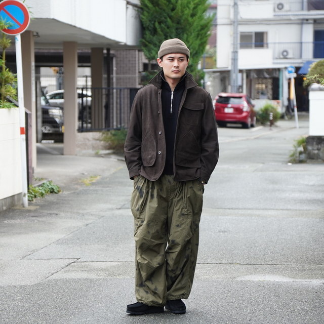 y25AWzCCU(V[V[[)/ HUNTING JACKET -BLACK,BROWN- #SH-63-C-NUBCK-4(10)