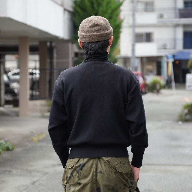  Olde H&Daughter(I[hGC`Ahh[^[)/ WOOL KNIT TRACK HALF ZIP -2color- #BK085(10)