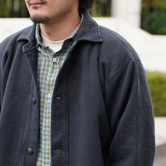 �y26SS�z A.PRESSE(�A �v���b�Z)/ Vintage Sweat Cardigan -BLACK,GRAY- #26SAP-05-14(10)