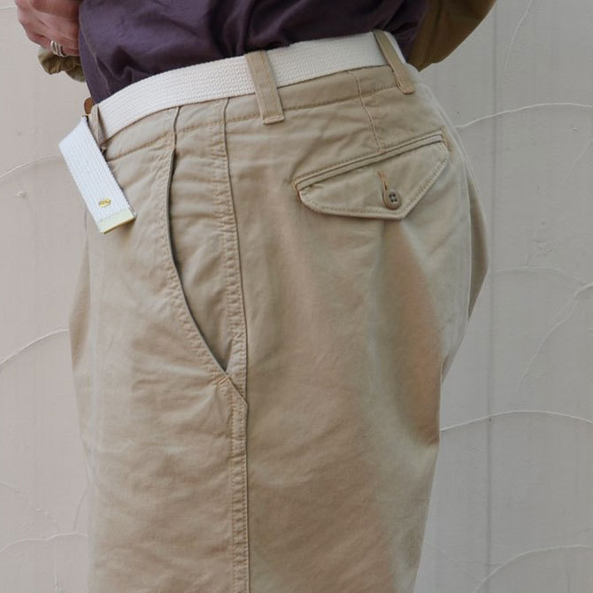 MASTER&Co.(}X^[AhR[) CUTOFF CHINO PANTS with BELT -(82)BEIGE-(11)