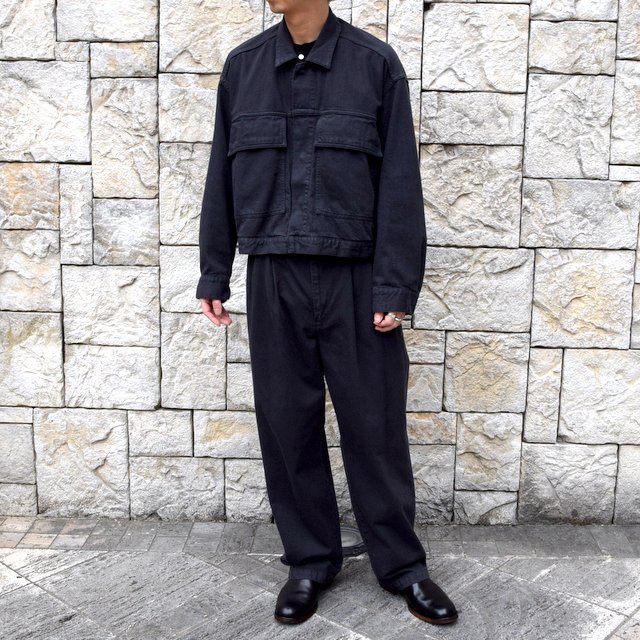 2021年最新海外 2TUCK WIDE GURKHA TROUSERS #DUSTY NAVY