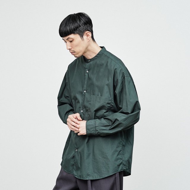 Graphpaper (グラフペーパー)/ BROAD OVERSIZED L/S BAND COLLAR SHIRT -6Color- #GM223-50062B(11)