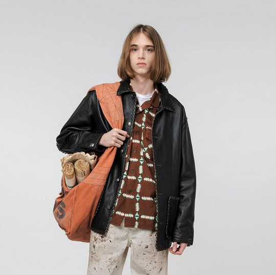 BOWWOW(oEE)/BRAIDED LEATHER COVERALL -BLACK- #BW252-BLC(11)