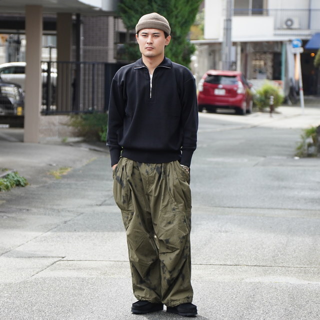  Olde H&Daughter(I[hGC`Ahh[^[)/ WOOL KNIT TRACK HALF ZIP -2color- #BK085(11)