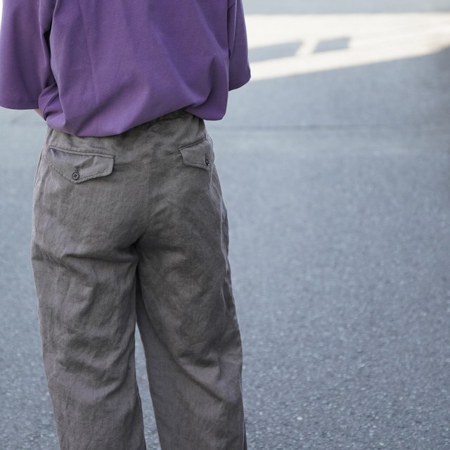 ULTERIOR(�A���e���A) / WASHED C/L CORKSCREW JKT , WASHED C/L CORKSCREW DRAWSTRING PANTS�ySET UP�z-KHAKI GREY- #UJK29-LA235-B(11)