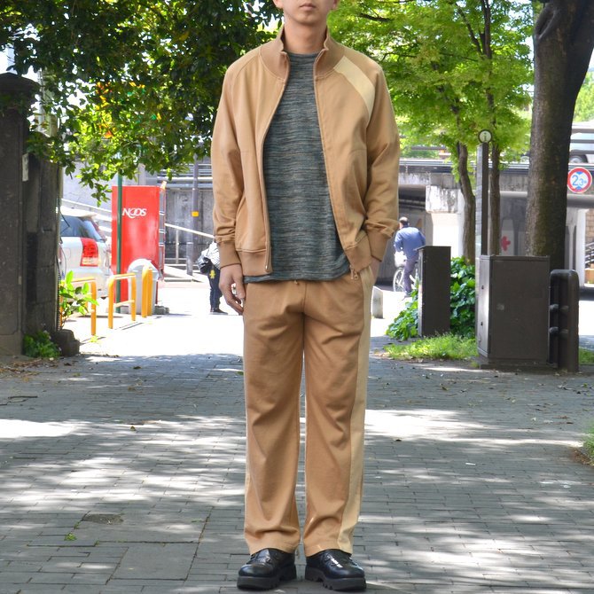 【40% OFF SALE】 ts(s) (ティーエスエス) Smooth Cotton Terry Jersey Asymmetry Line Track Pants -(32)Light Beige #ET38XC10(12)