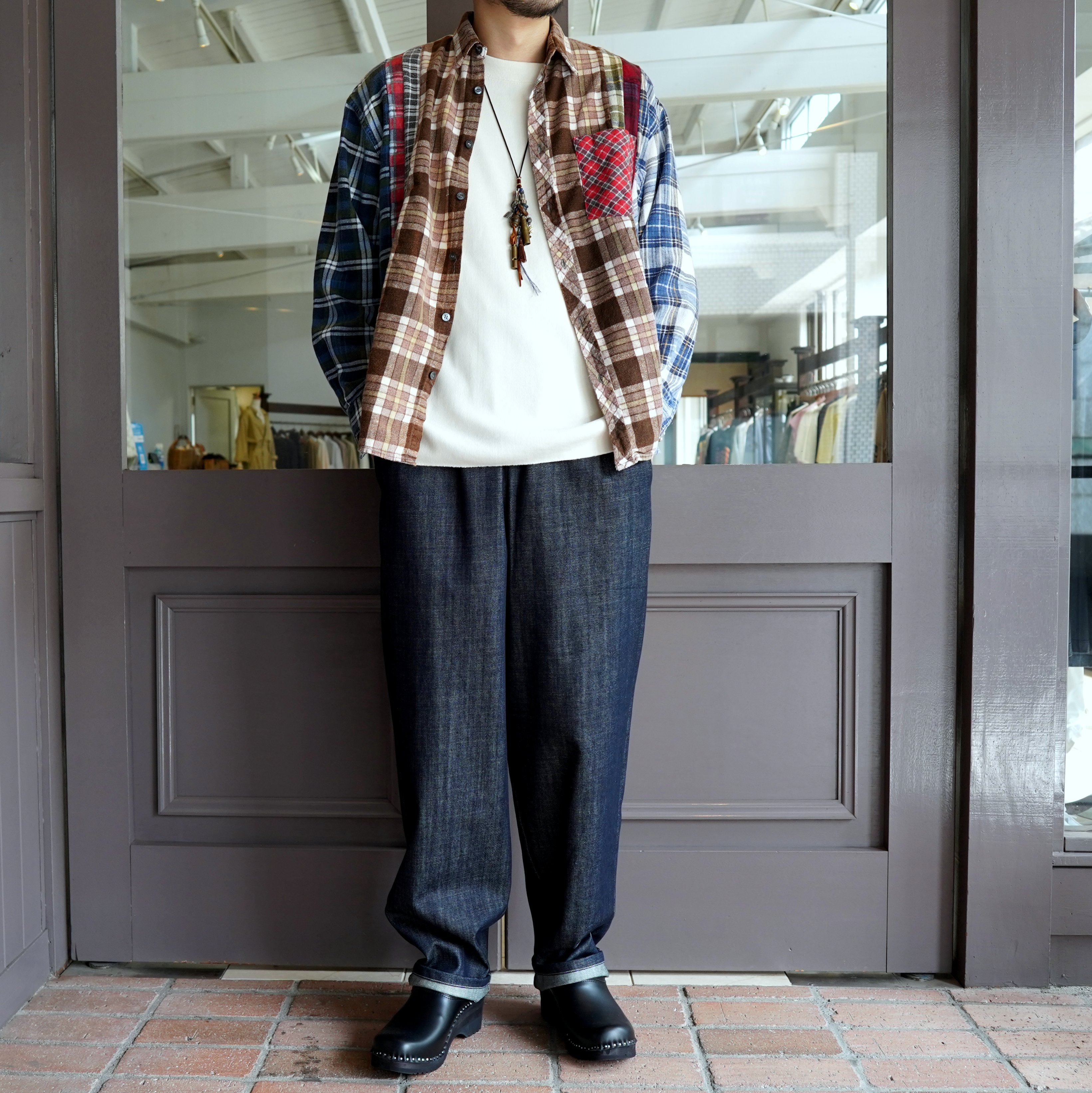 【40% off sale】 Rebuild by Needles(リビルドバイニードルス)/ flannel check shirts -ASSORT(A)- #JO286(12)