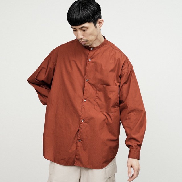 Graphpaper (グラフペーパー)/ BROAD OVERSIZED L/S BAND COLLAR SHIRT -6Color- #GM223-50062B(12)