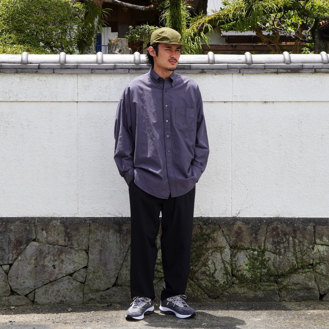 【23AW】Graphpaper (グラフペーパー)/ Oxford Oversized B.D Shirt -WHITE&GRAY- #GM233-50021B(12)